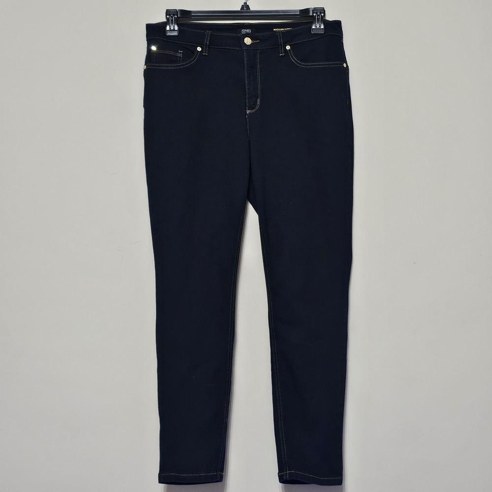 Jones New York Women's Jeans Size 14/Large Long Madison Skinny Dark Wash 530